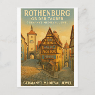 Carte Postale Rothenburg ob der Tauber, Allemagne Voyage Rétro