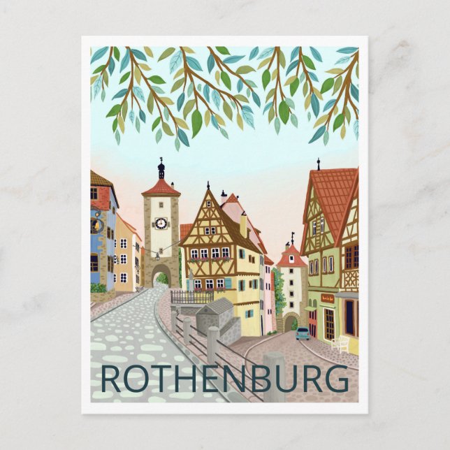Carte Postale Rothenburg Ville Voir l'illustration de voyage (Devant)