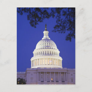 Carte Postale Rotonde du Capitole des États-Unis la nuit, Washin