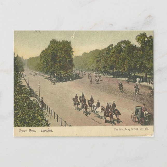 Carte Postale Rotten Row London Vintage Postage. (Devant)