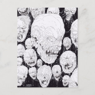 Carte Postale Rotten Ugly Zombies Heads