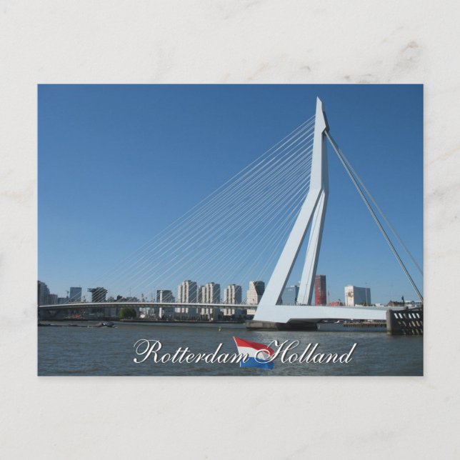 Carte postale Rotterdam Skyline et Bridge Holland (Devant)