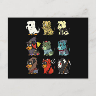 Carte Postale Rottweiler Costumes d'horreur Drôle chien Hallowee