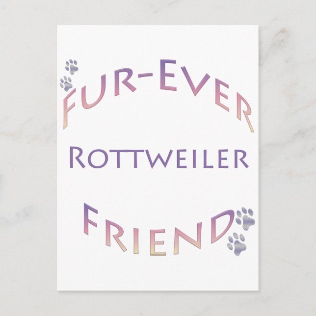 Carte Postale Rottweiler Furever Friend (Devant)