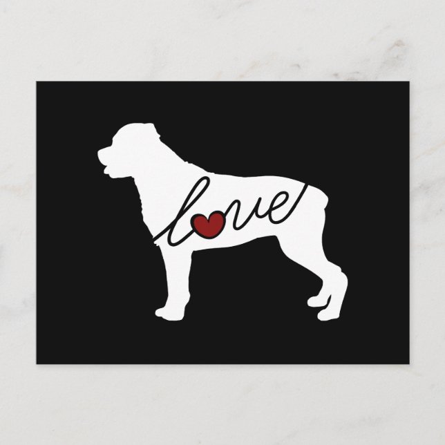Carte Postale Rottweiler (Rottie) Love (Devant)