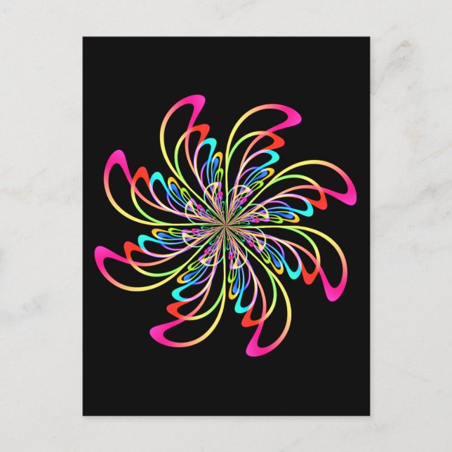 Carte Postale roue abstraite (Devant)