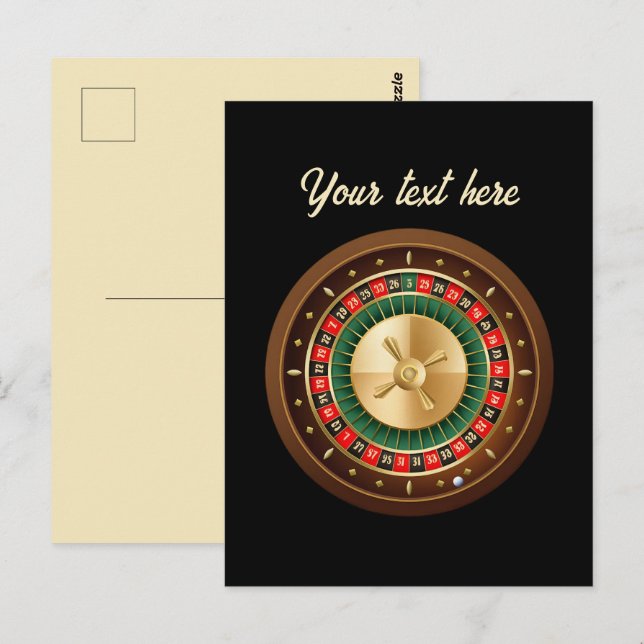 Carte Postale Roue Casino cool personnalisable (Devant / Derrière)