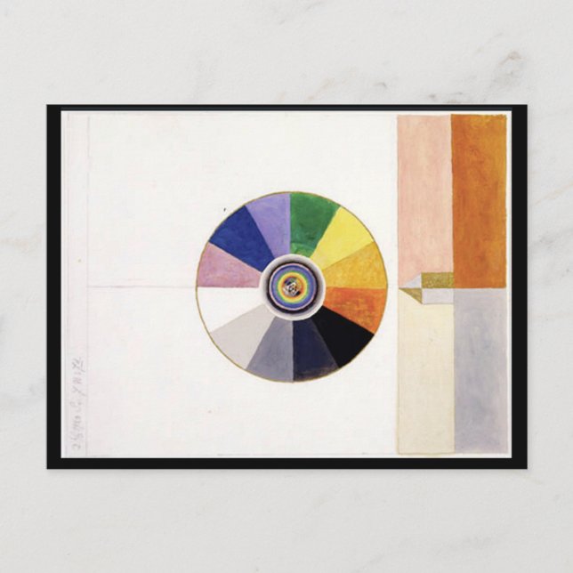 Carte Postale Roue couleur, Art Abstrait fin (Devant)