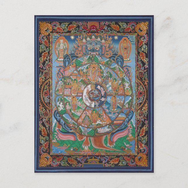 Carte postale Roue de vie Mandala (Devant)