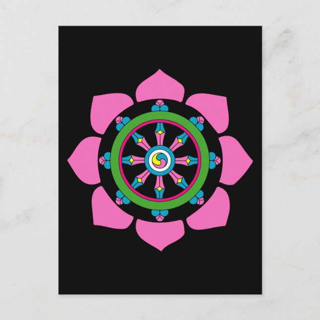 Carte Postale Roue du Dharma (Devant)