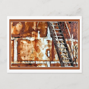 Carte Postale Roue et escaliers