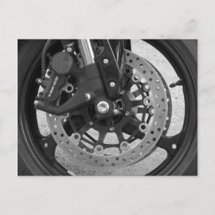Carte Postale Roue noire et blanche