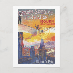 Carte Postale Rouen, France - Pilote et Avion
