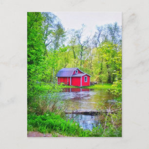 CARTE POSTALE ROUGE