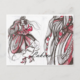 Carte Postale rouge
