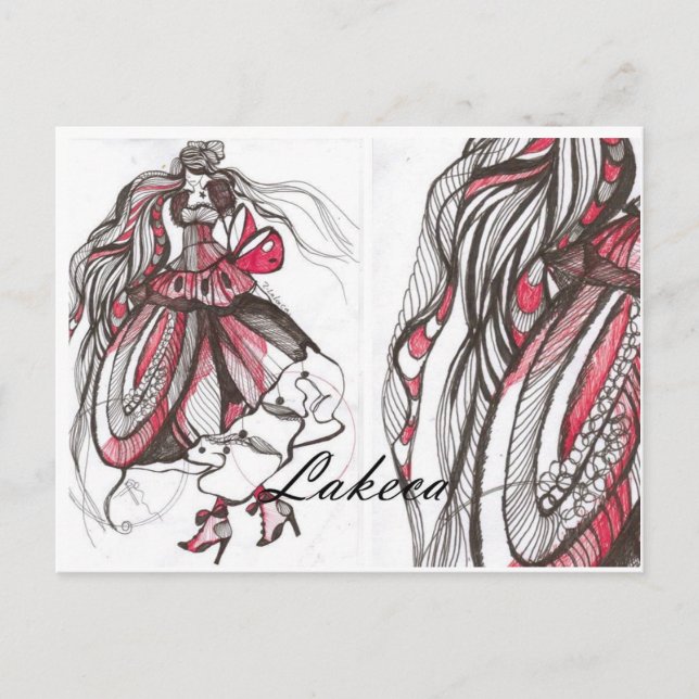 Carte Postale rouge (Devant)
