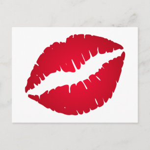Carte Postale Rouge à lèvres rouge riche