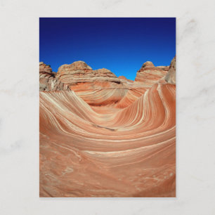 Carte Postale Rouge, beige et jaune strié au vent et