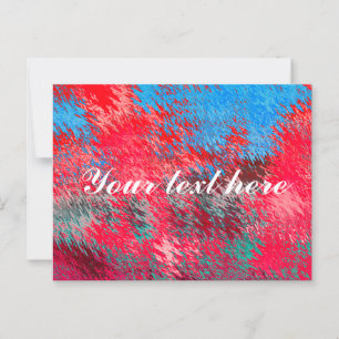 Carte postale rouge blanche et bleue