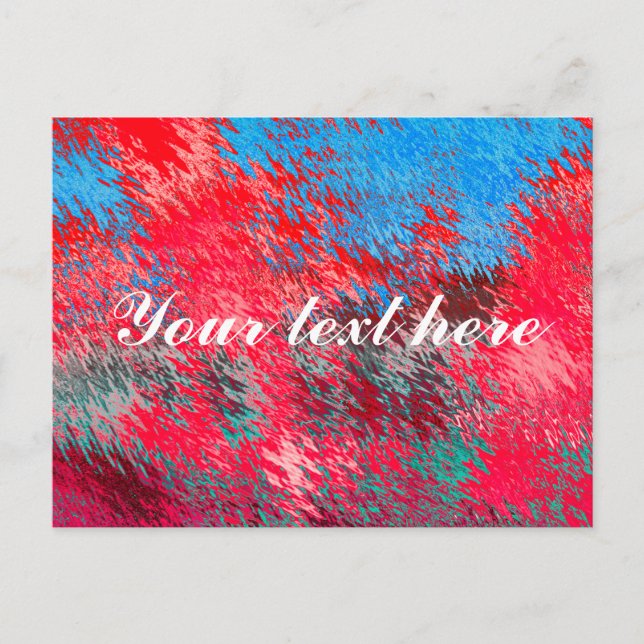 Carte postale rouge blanche et bleue (Devant)