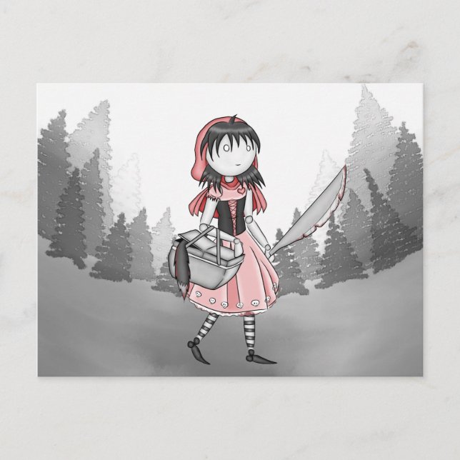 Carte postale rouge Bloody Lil (Devant)