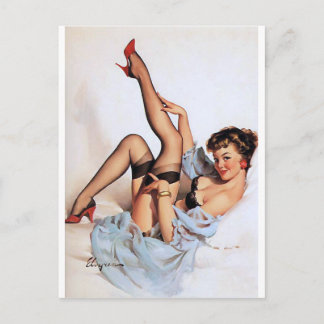 Carte Postale Rouge Chaussures Pin Up