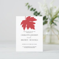 Rouge clair Mariage Feuille d'érable d'automne
