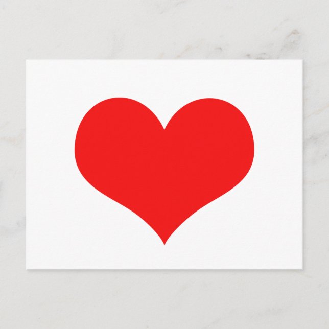 Carte Postale Rouge Coeur mignonne Saint Valentin Couleur person (Devant)