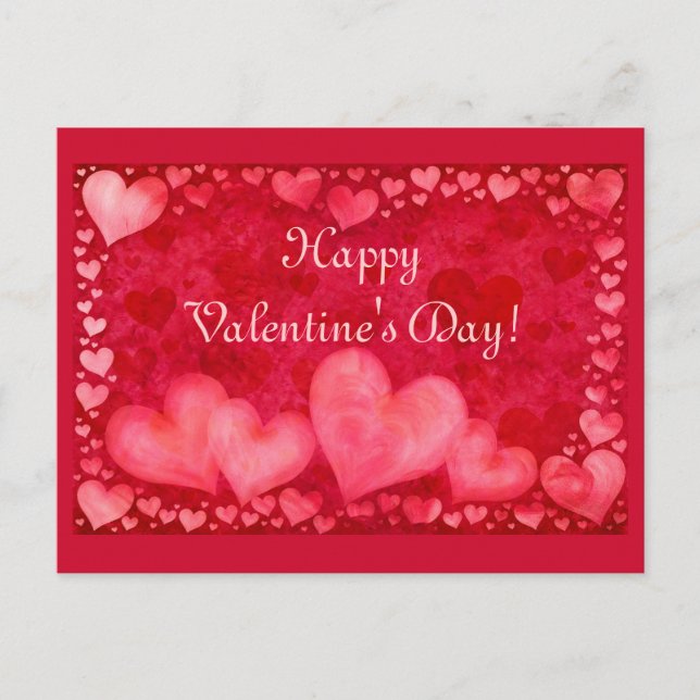 Carte postale rouge de Saint-Valentin (Devant)