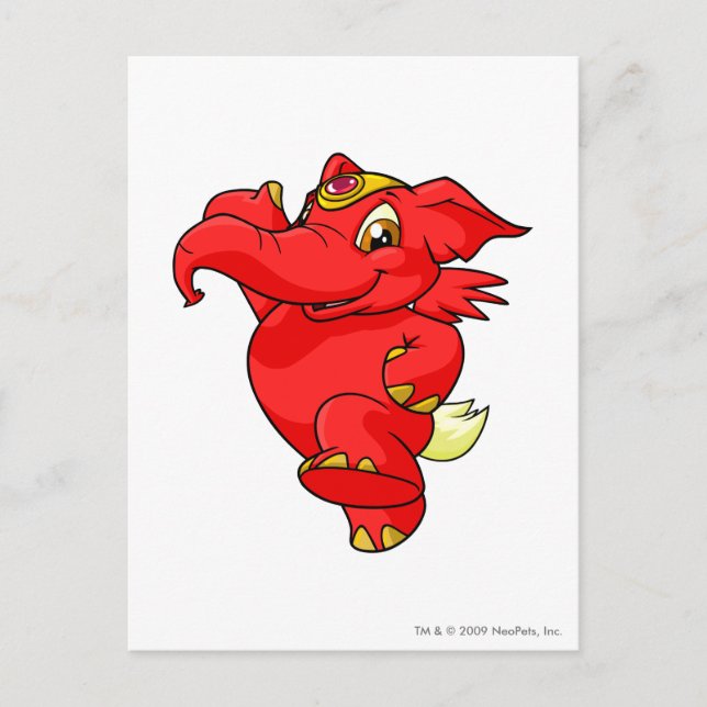 Carte Postale Rouge d'Elephante (Devant)