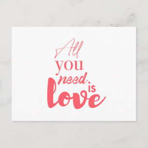 Carte Postale Rouge, design graphique urbain "Tout ce dont vous