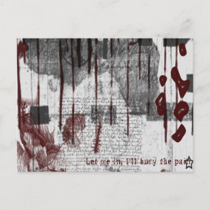 Carte Postale Rouge et blanc partout gothique