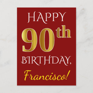 Cartes Postales Anniversaire 90 Ans Originales Zazzle Fr