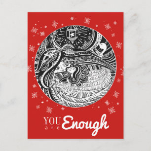 Carte postale rouge Little Match Girl Angel Red