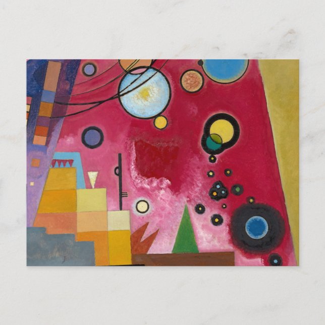 Carte Postale Rouge Lourd, 1924 par Wassily Kandinsky (Devant)