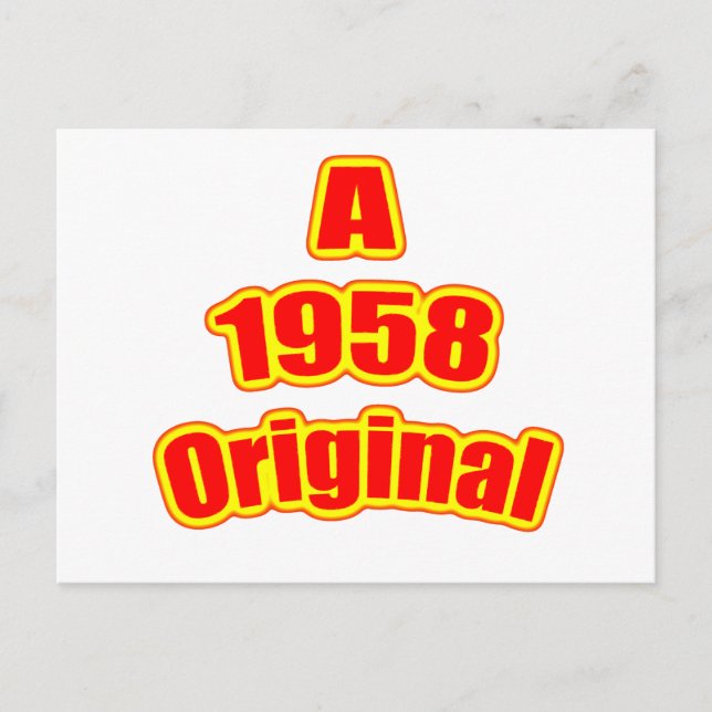 Carte Postale Rouge original 1958 (Devant)