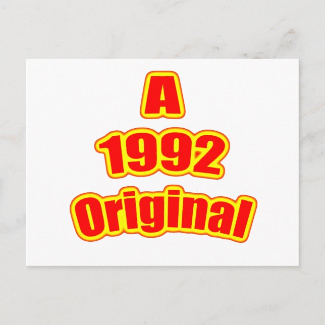 Carte Postale Rouge original 1992 (Devant)