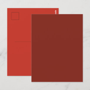 Carte Postale Rouge Profond Automne Saison de Couleur Uni