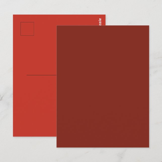 Carte Postale Rouge Profond Automne Saison de Couleur Uni (Devant / Derrière)