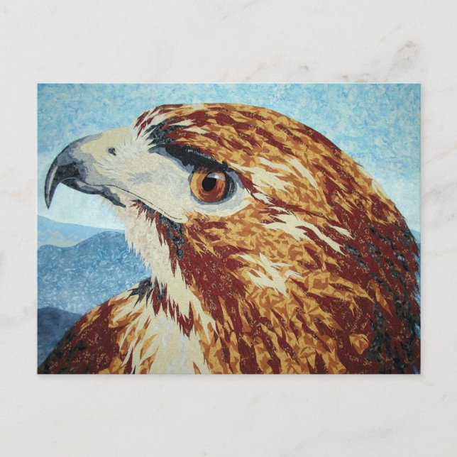 Carte Postale Rouge-queue Hawk textile (Devant)