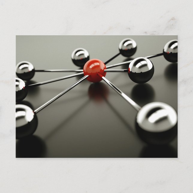 Carte Postale rouge réseau (Devant)