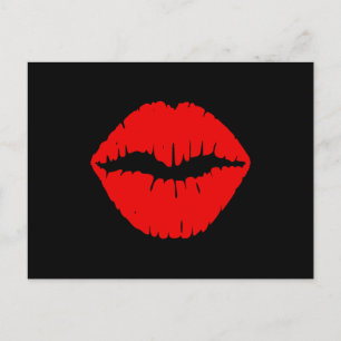 Carte Postale Rouge rouge et noir