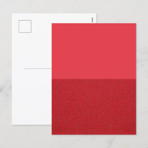 Carte postale rouge tomate fractionnée horizontale