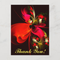 Rouge Vert Floral Moderne Art Abstrait Motif #02