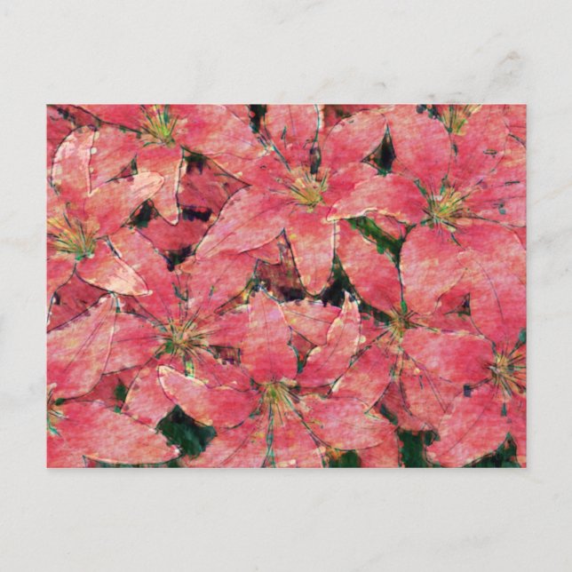 Carte postale Rouge Watercolor Lilies (Devant)