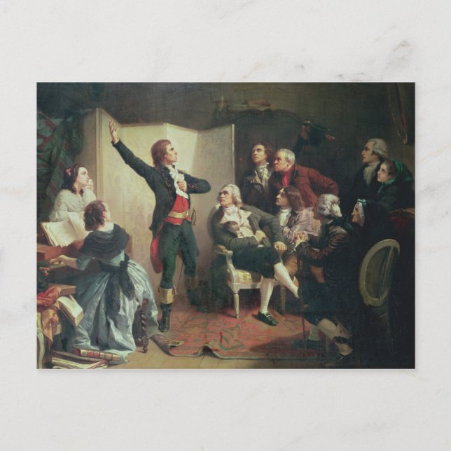Carte Postale Rouget de Lisle chantant la Marseillaise (Devant)