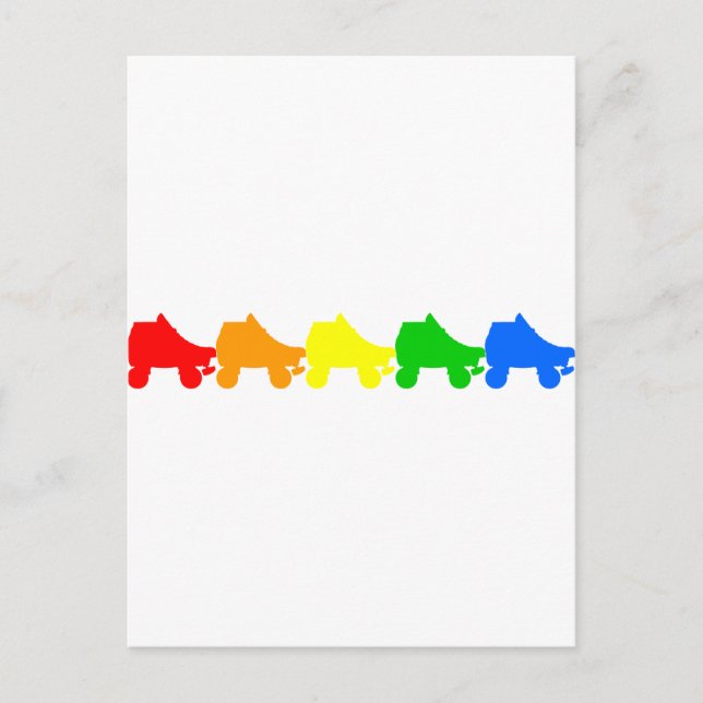 Carte Postale roulette arc-en-ciel (Devant)