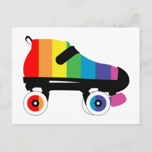 Carte Postale roulettes arc-en-ciel