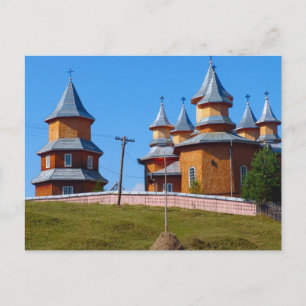 Carte Postale Roumanie, Une nouvelle église dans la Moldavie rur