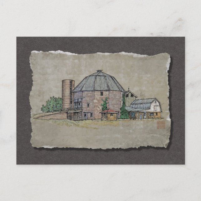 Carte Postale Round Barn (Devant)